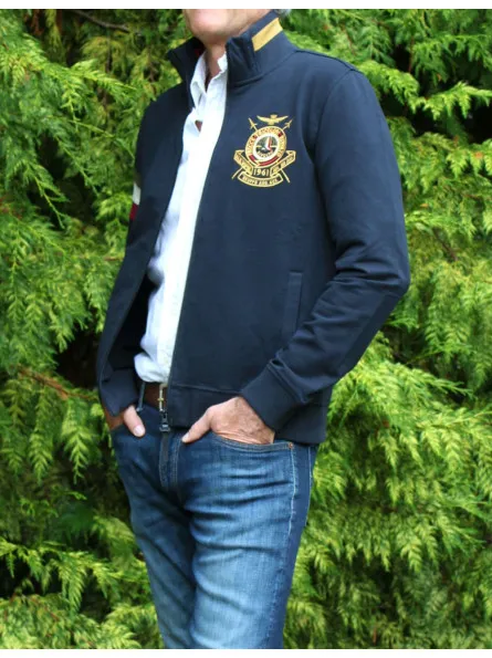 Veste zippée écusson doré Aeronautica Militare